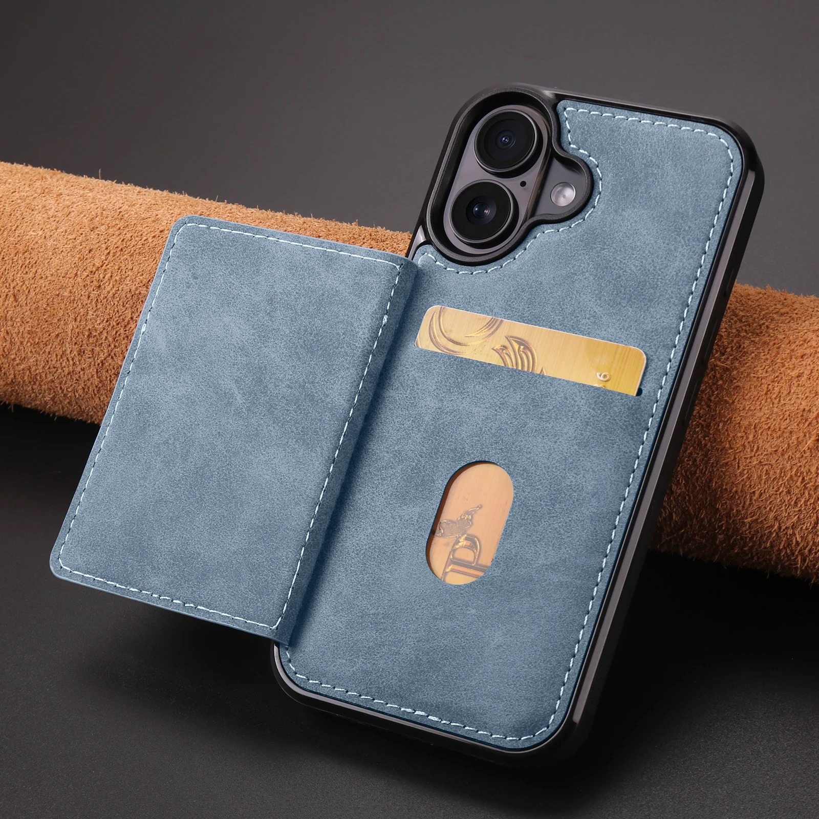 Business Flip Leather Phone Case — Magnetic Wallet Card Holder, Anti-Fingerprint, Anti-Scratch, Dustproof, Non-Slip Full Coverage Cover