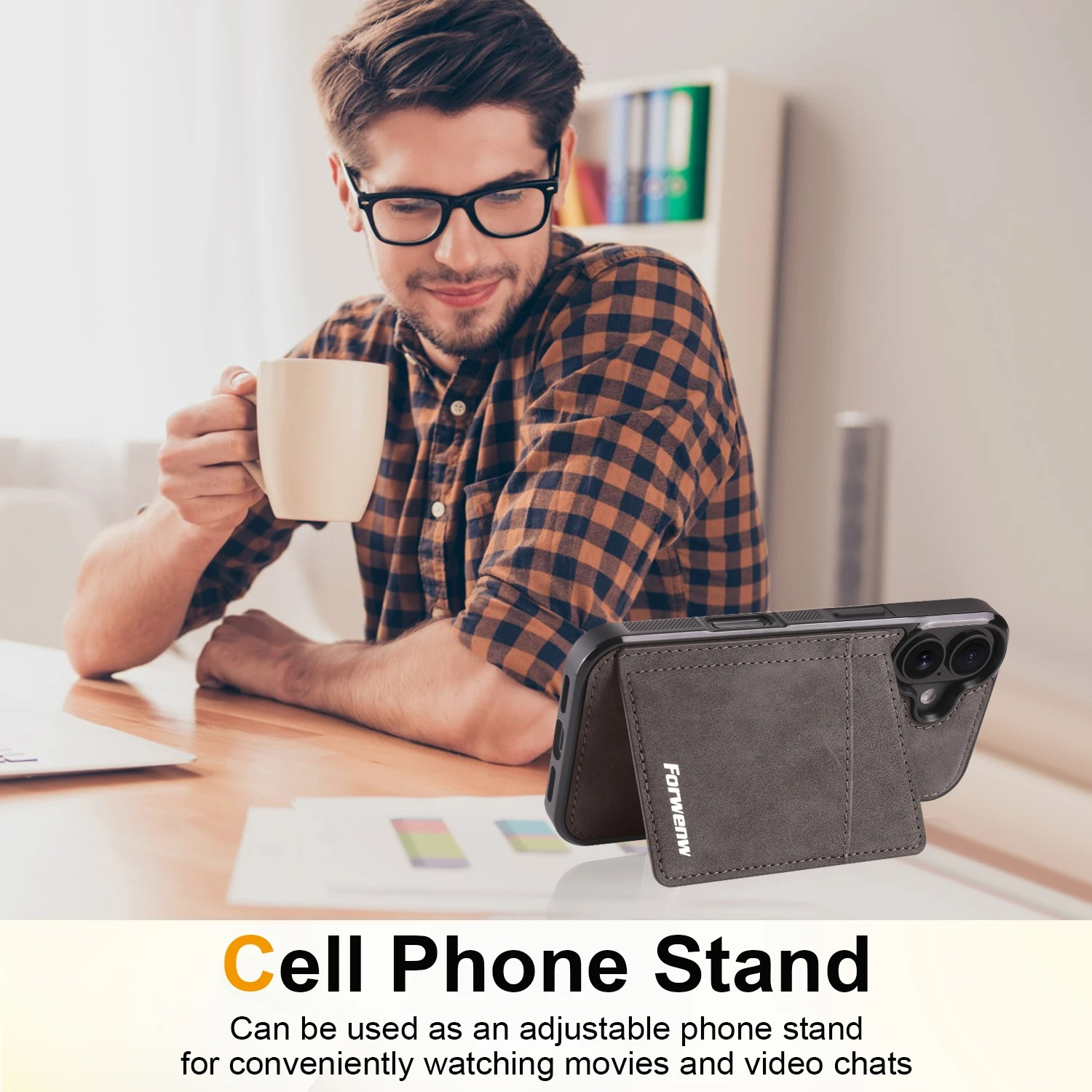 Business Flip Leather Phone Case — Magnetic Wallet Card Holder, Anti-Fingerprint, Anti-Scratch, Dustproof, Non-Slip Full Coverage Cover