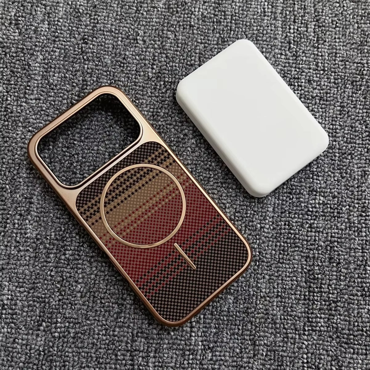 Elite iPhone Case — MagSafe Electroplated Carbon Fiber Cover with Shockproof Scratch-Resistant Protection and Lightweight Wireless-Charging Design