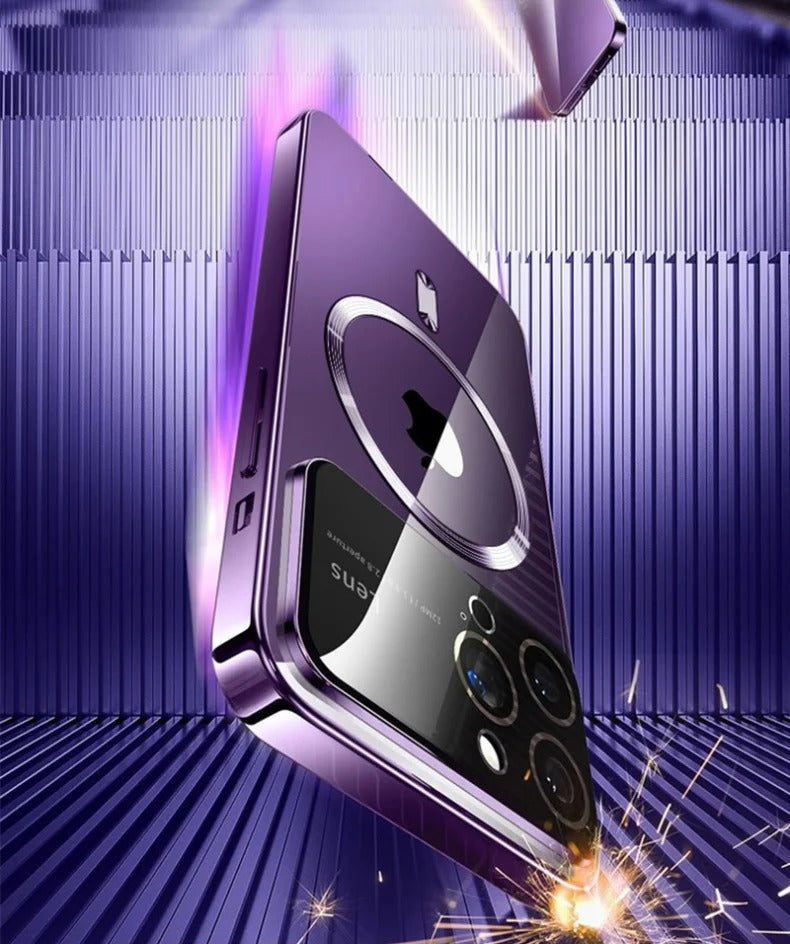 Fashion iPhone Case MagSafe Compatible Clear Cover — Large Camera Protection, Magnetic Wireless Charging, Shockproof Anti-Fingerprint Scratch-Resistant Design