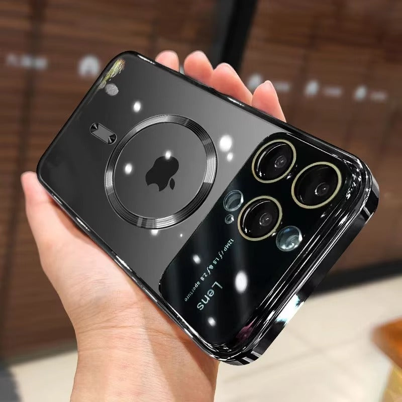 Fashion iPhone Case MagSafe Compatible Clear Cover — Large Camera Protection, Magnetic Wireless Charging, Shockproof Anti-Fingerprint Scratch-Resistant Design