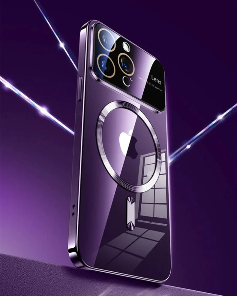 Fashion iPhone Case MagSafe Compatible Clear Cover — Large Camera Protection, Magnetic Wireless Charging, Shockproof Anti-Fingerprint Scratch-Resistant Design