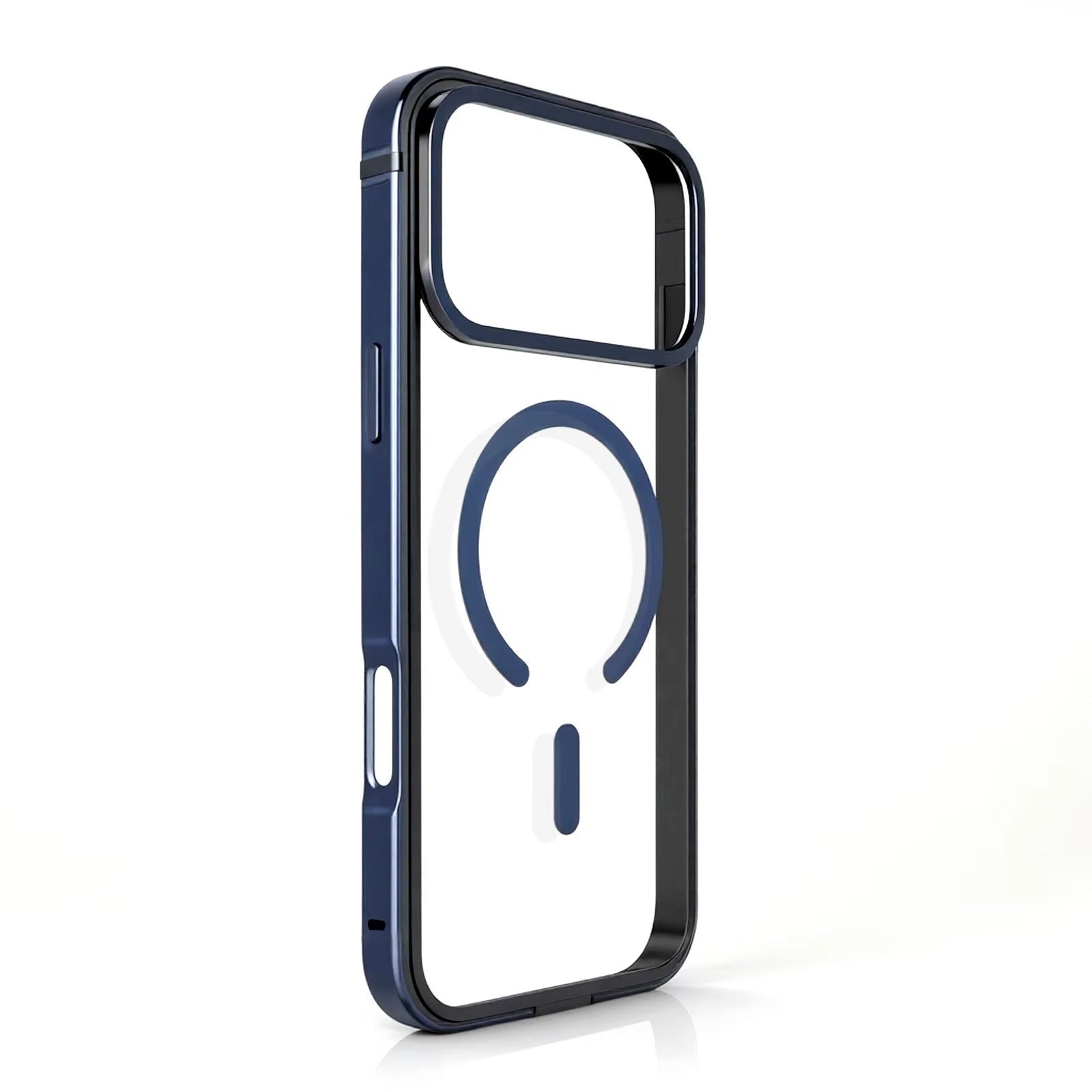 High-End iPhone Case — MagSafe Magnetic Aluminum Alloy Frame with HD Acrylic Backplate, Shock-Resistant Premium Protective Cover