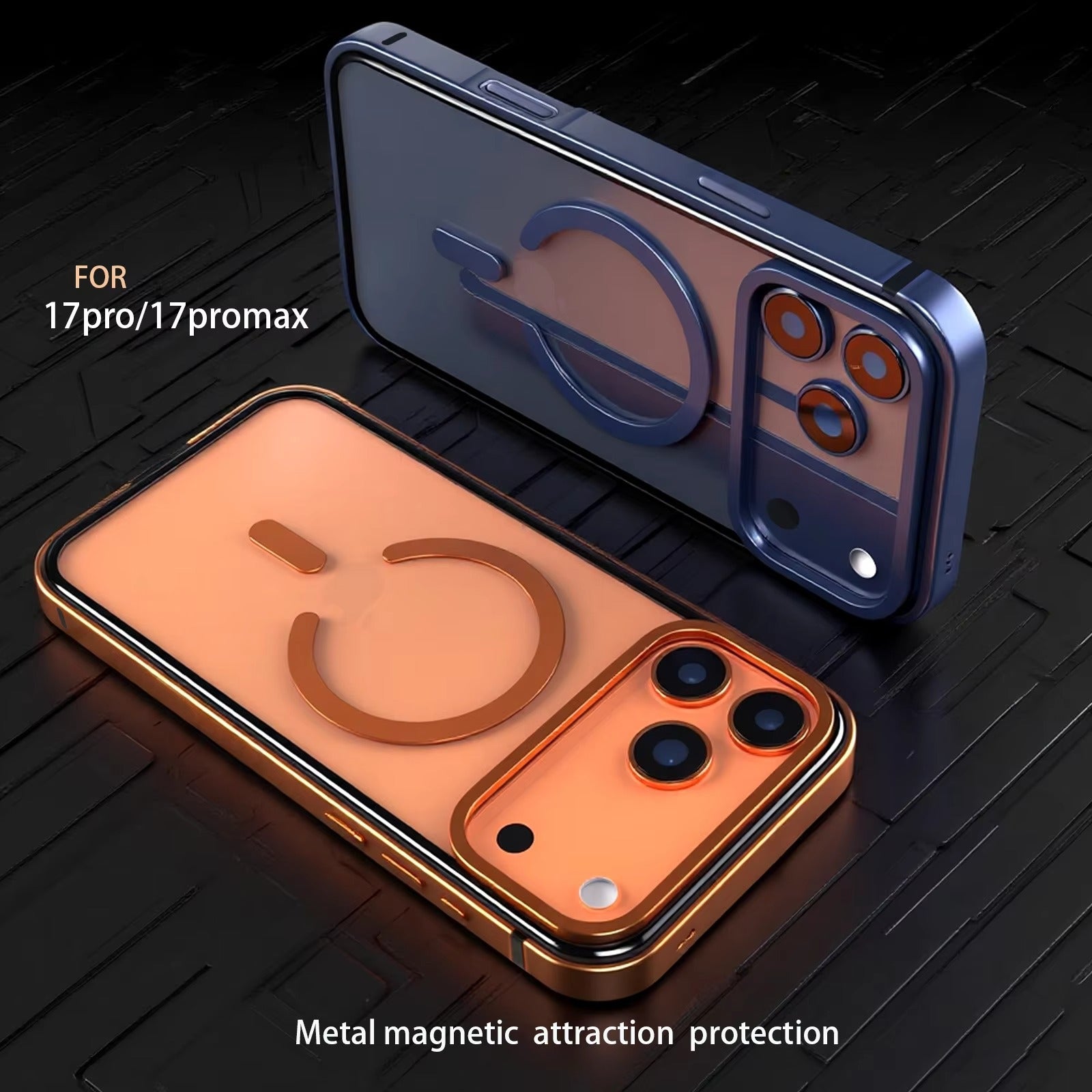 High-End iPhone Case — MagSafe Magnetic Aluminum Alloy Frame with HD Acrylic Backplate, Shock-Resistant Premium Protective Cover