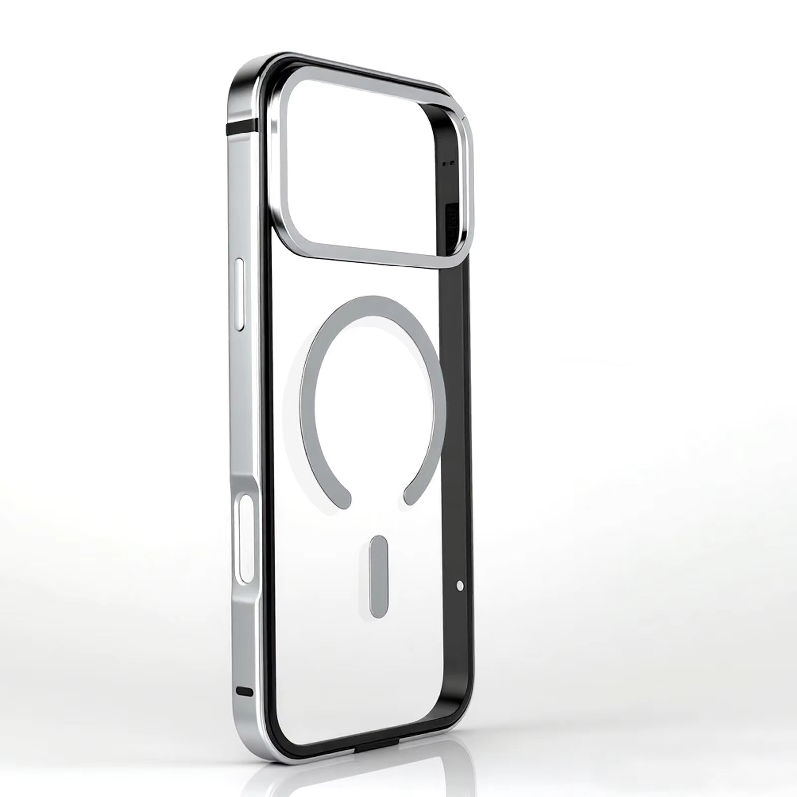High-End iPhone Case — MagSafe Magnetic Aluminum Alloy Frame with HD Acrylic Backplate, Shock-Resistant Premium Protective Cover