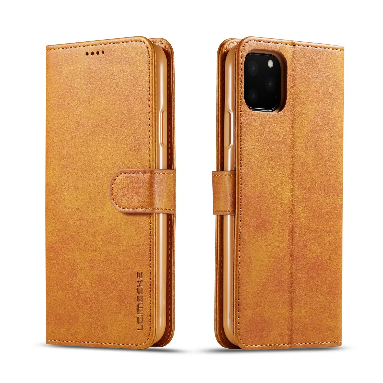 Luxury iPhone Case — Leather Wallet Flip Cover with Card Slot, Anti-Fingerprint, Anti-Scratch, Non-Slip, Full Protection, Artificial Leather Design
