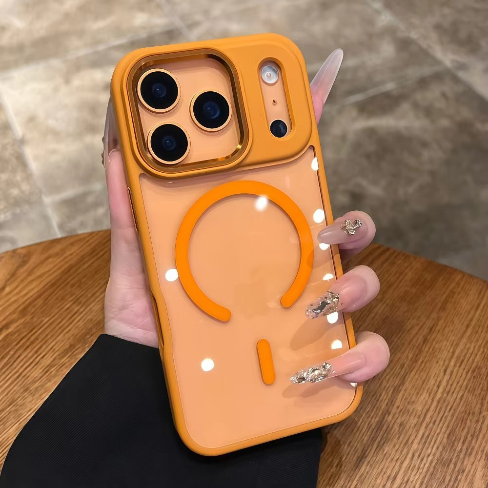 Luxury iPhone Case — Acrylic MagSafe Transparent PC+TPU Full Coverage with Camera Lens Protection, Shockproof, Anti-Fingerprint, Wireless-Charging Compatible Design