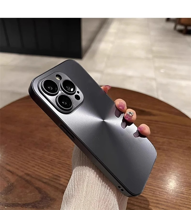 Luxury Aurora Laser iPhone Case — Matte Shockproof Armor Cover, Anti-Fingerprint, Anti-Scratch, Dustproof, Soft Bumper, Reflective Finish