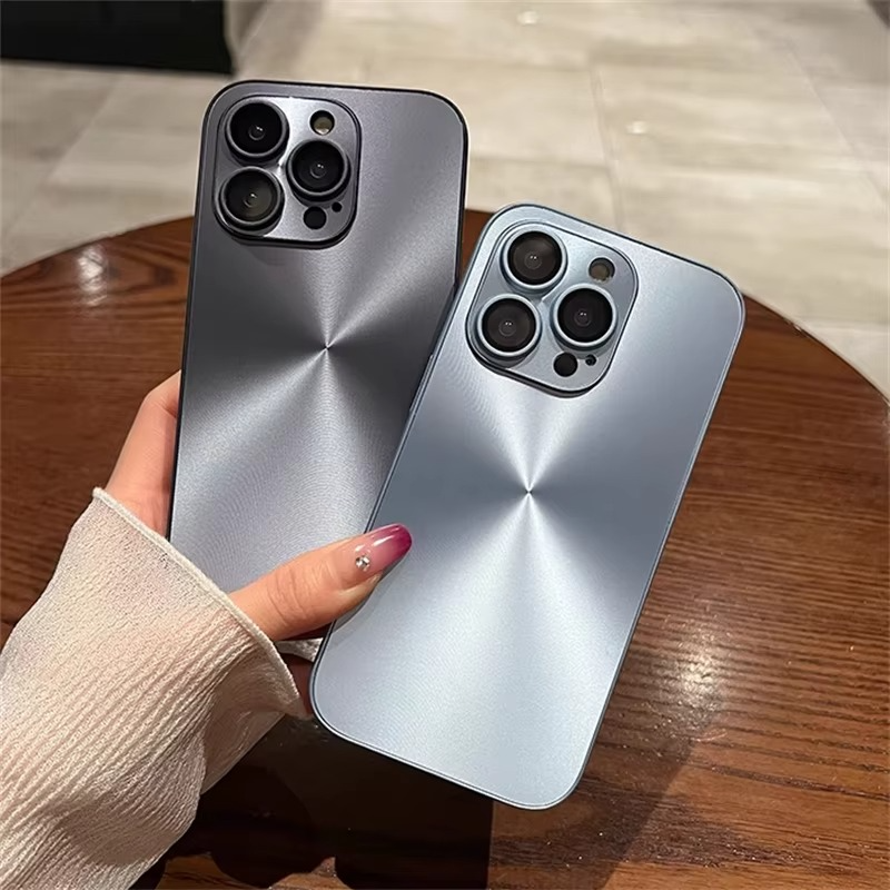 Luxury Aurora Laser iPhone Case — Matte Shockproof Armor Cover, Anti-Fingerprint, Anti-Scratch, Dustproof, Soft Bumper, Reflective Finish