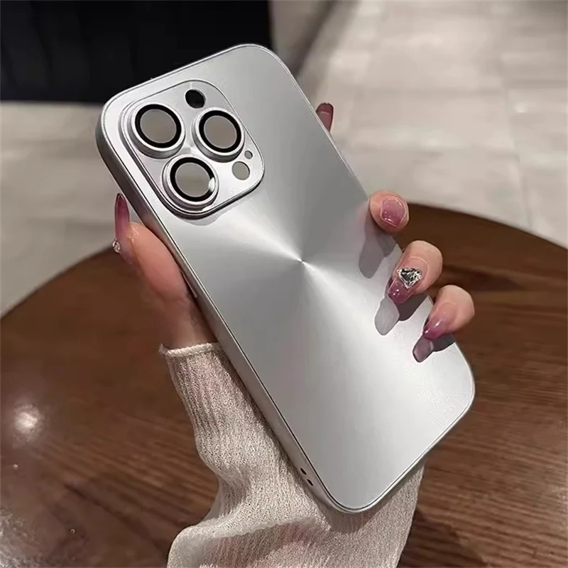 Luxury Aurora Laser iPhone Case — Matte Shockproof Armor Cover, Anti-Fingerprint, Anti-Scratch, Dustproof, Soft Bumper, Reflective Finish