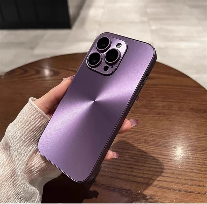 Luxury Aurora Laser iPhone Case — Matte Shockproof Armor Cover, Anti-Fingerprint, Anti-Scratch, Dustproof, Soft Bumper, Reflective Finish