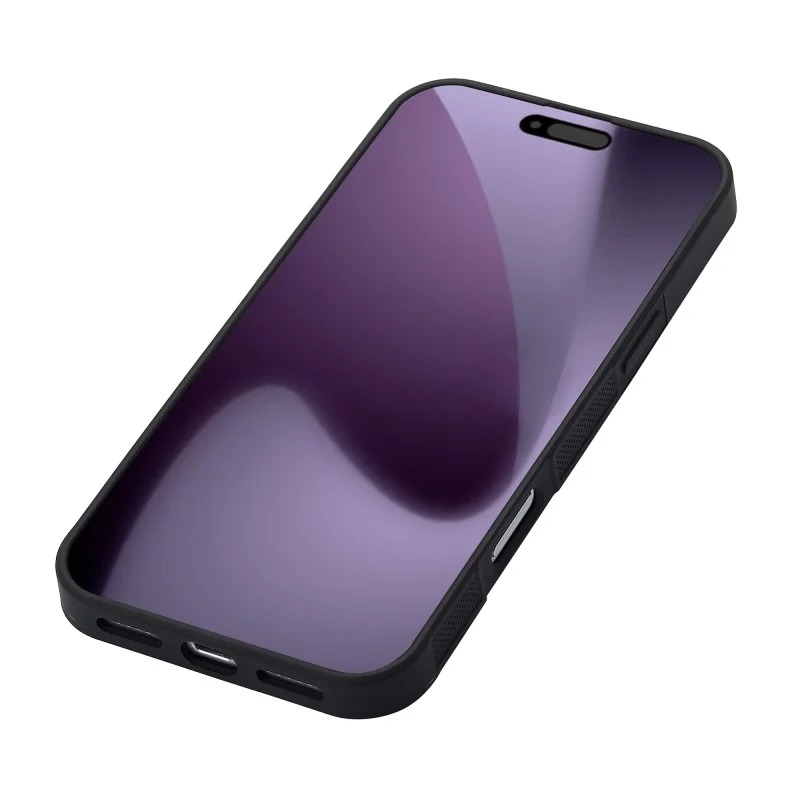 Luxury Carbon Fiber PU Leather Shockproof iPhone Case — Anti-Fingerprint Non-Slip Slim Back Cover with Camera Protection