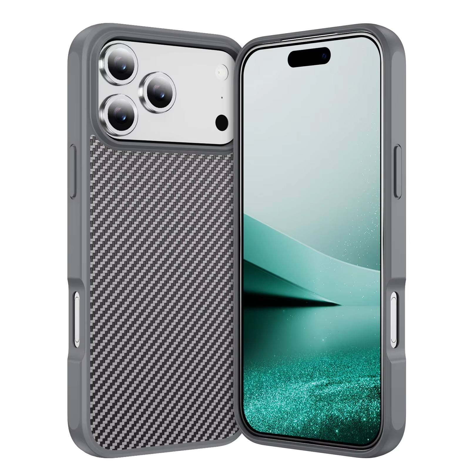 Luxury Carbon Fiber Shockproof iPhone Case — Drop-Resistant Anti-Fingerprint Non-Slip Protective Cover with Scratch & Dust Defense