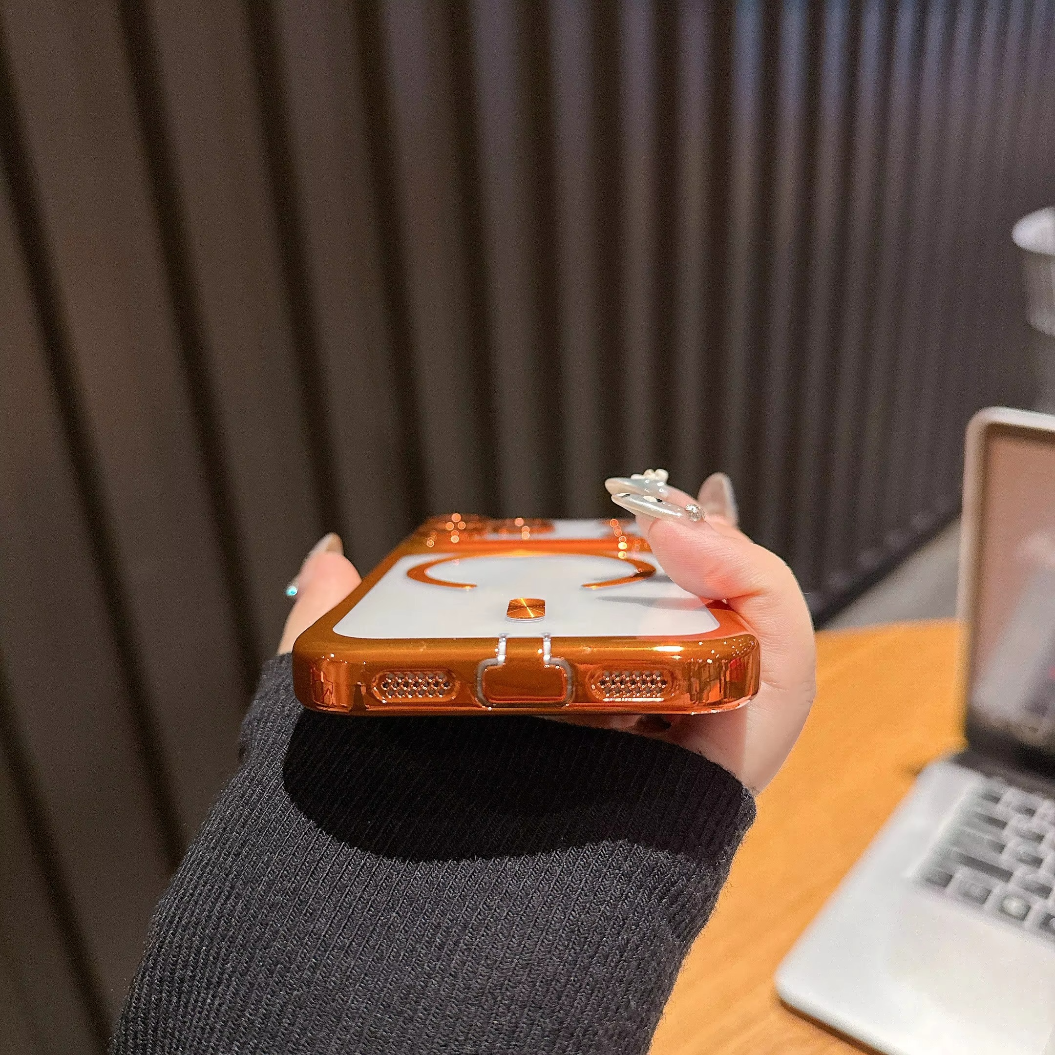 Luxury Clear Plating iPhone Case — MagSafe Wireless Charging Compatible, Shockproof Soft Acrylic Bumper Cover