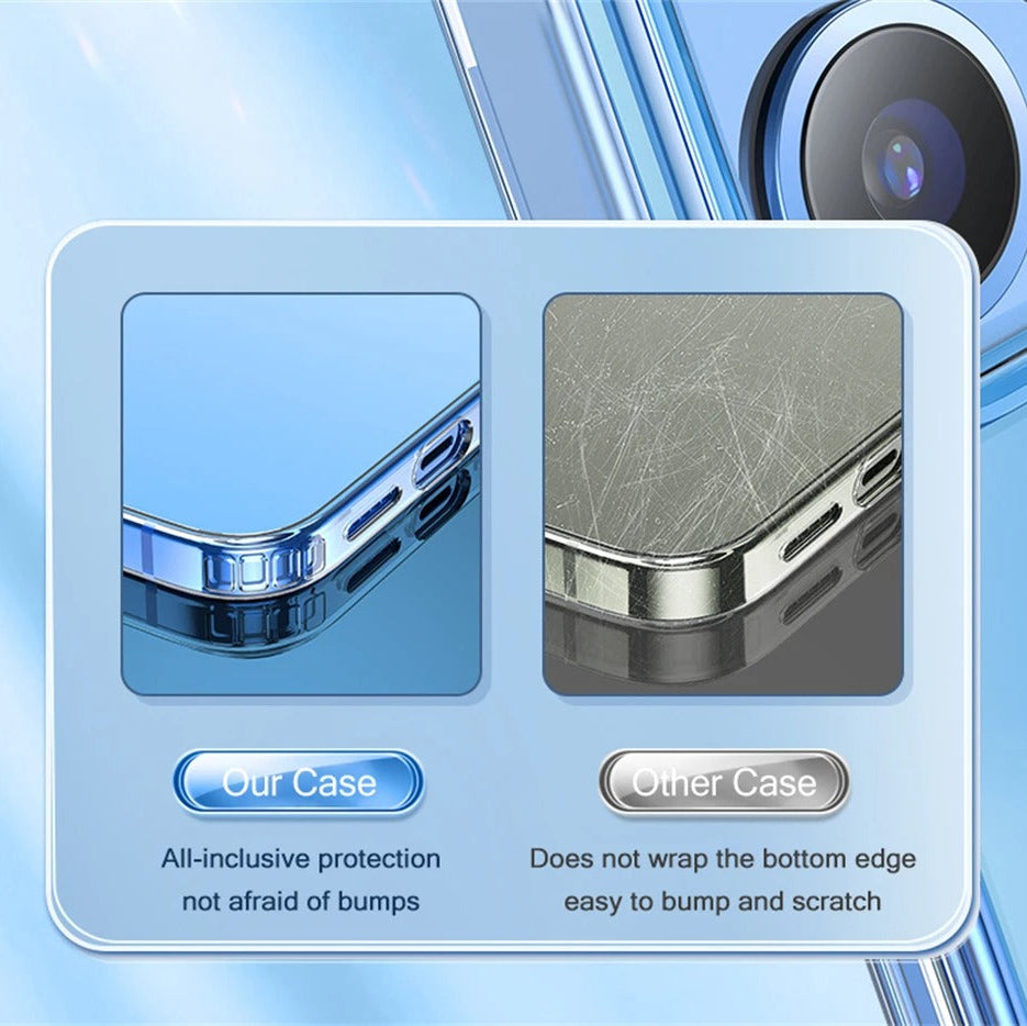 Luxury iPhone Case — MagSafe Clear Shockproof Acrylic Cover with Anti-Fingerprint Anti-Scratch Slim Transparent Design