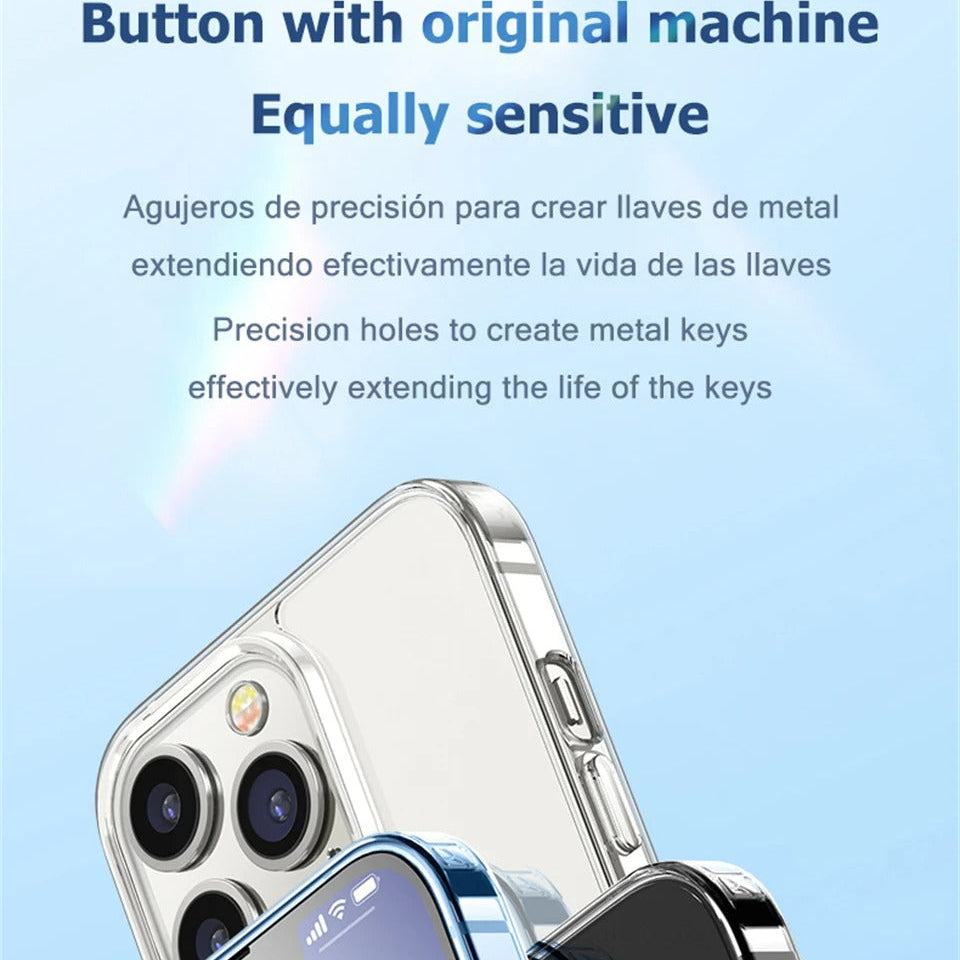 Luxury iPhone Case — MagSafe Clear Shockproof Acrylic Cover with Anti-Fingerprint Anti-Scratch Slim Transparent Design