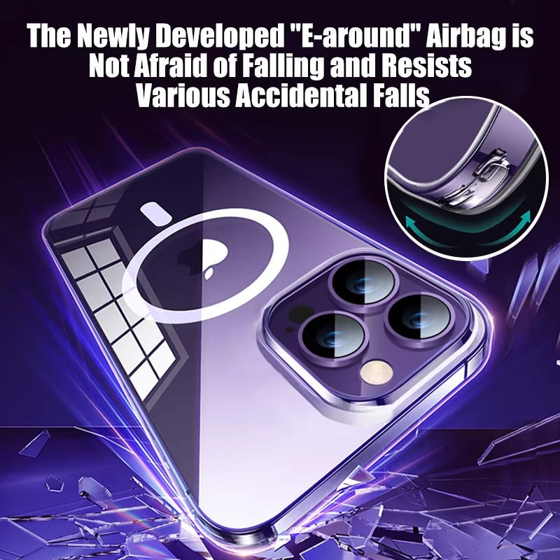 Luxury iPhone Case — MagSafe Clear Shockproof Acrylic Cover with Anti-Fingerprint Anti-Scratch Slim Transparent Design