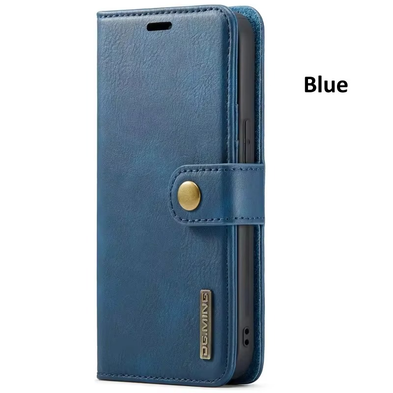Luxury Detachable Magnetic Leather iPhone Wallet Case — Dual Layer, Shockproof, Anti-Fingerprint, Heavy Duty, Matte Finish, With Card Holder & Holder Slot