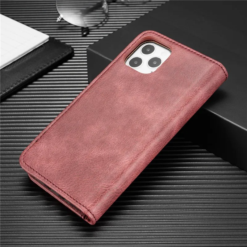 Luxury Detachable Magnetic Leather iPhone Wallet Case — Dual Layer, Shockproof, Anti-Fingerprint, Heavy Duty, Matte Finish, With Card Holder & Holder Slot