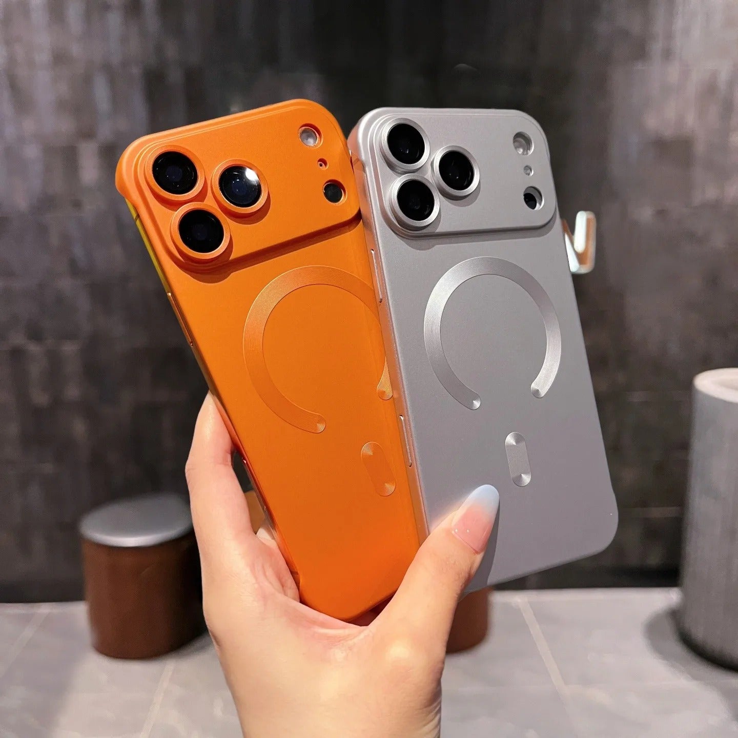 Luxury iPhone Case — Frameless Plating MagSafe Half-Wrapped Ultra-Thin PC Cover with Lens Film, Shockproof, Anti-Fingerprint, Anti-Scratch, Non-Slip Design