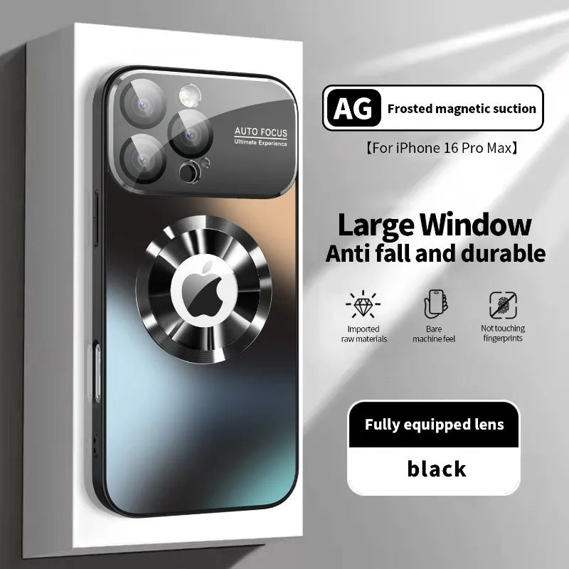 Luxury iPhone Case — Glass Camera Protection MagSafe Wireless-Charging Full-Coverage Hard Cover with Shockproof, Anti-Fingerprint, Anti-Scratch Design