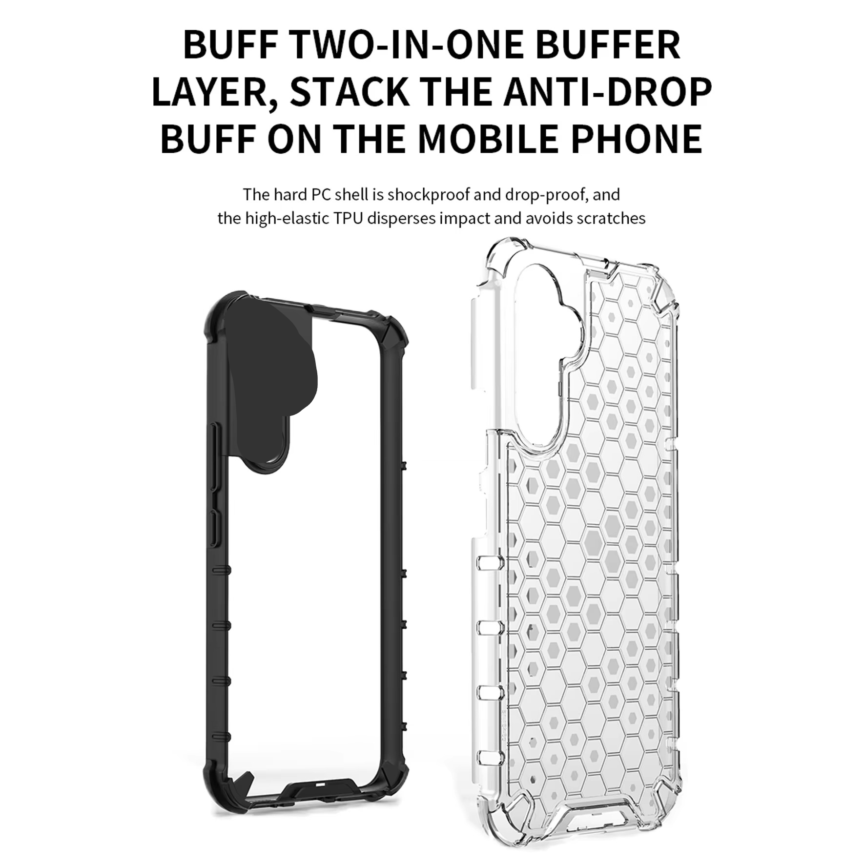 Luxury Honeycomb Armor iPhone Case — Shockproof Military Hybrid Bumper Cover, Anti-Fingerprint, Dustproof, Matte Finish, Hard PC Protection