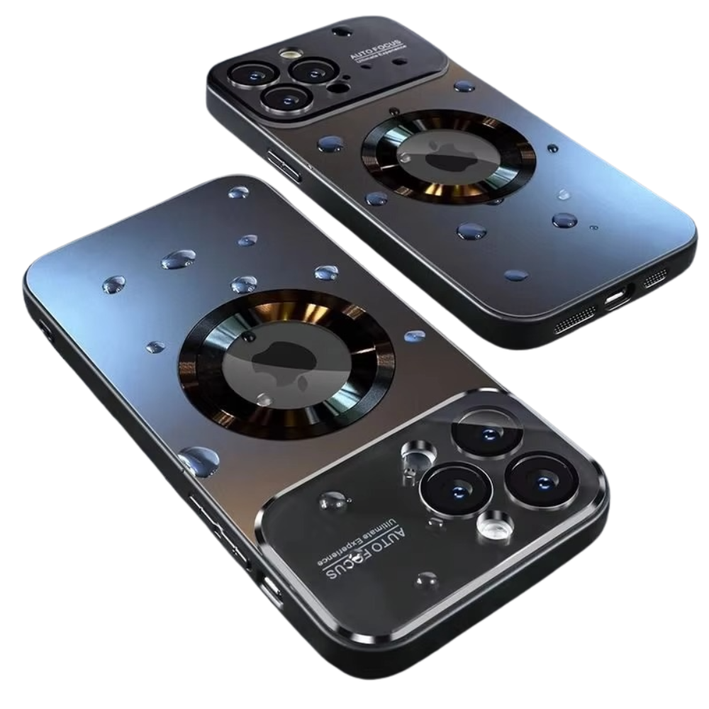 Luxury Large Window Magnetic iPhone Case — Magsafe Wireless Charging, Lens Protection, Shockproof Half-Wrapped Cover, Anti-Fingerprint, Non-Slip Finish