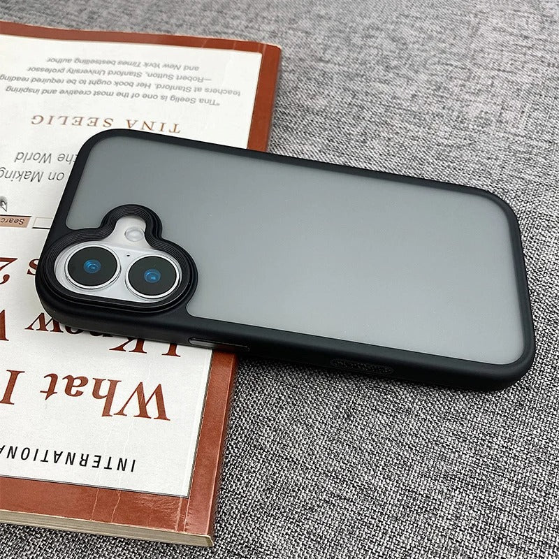 Luxury iPhone Case — MagSafe-Compatible Shockproof Matte Hard Cover with Camera Control Button, Translucent Frosted Anti-Fingerprint Non-Slip Design