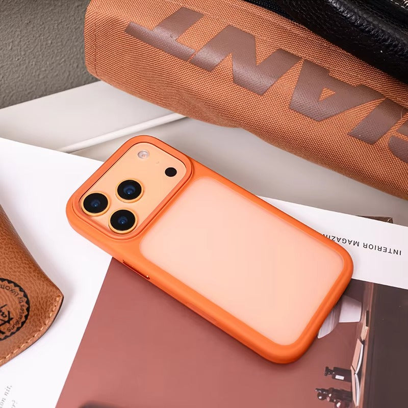 Luxury iPhone Case — MagSafe-Compatible Shockproof Matte Hard Cover with Camera Control Button, Translucent Frosted Anti-Fingerprint Non-Slip Design