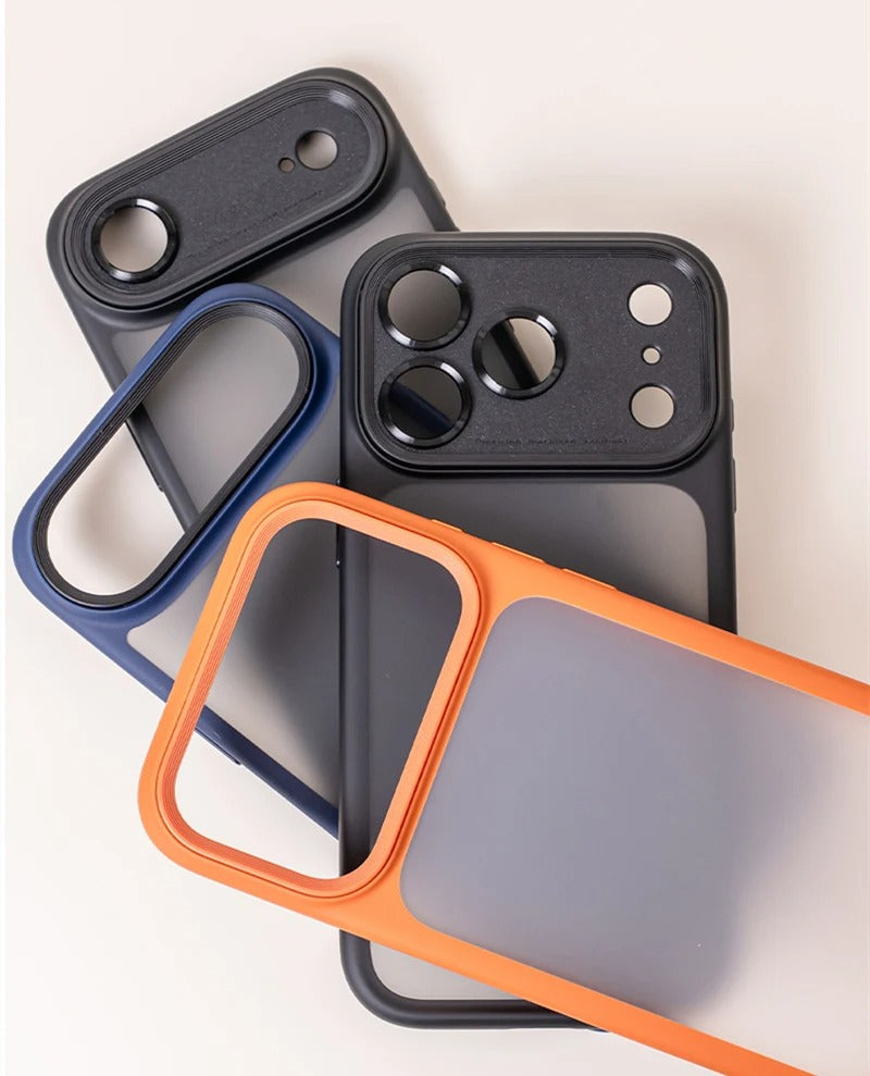 Luxury iPhone Case — MagSafe-Compatible Shockproof Matte Hard Cover with Camera Control Button, Translucent Frosted Anti-Fingerprint Non-Slip Design