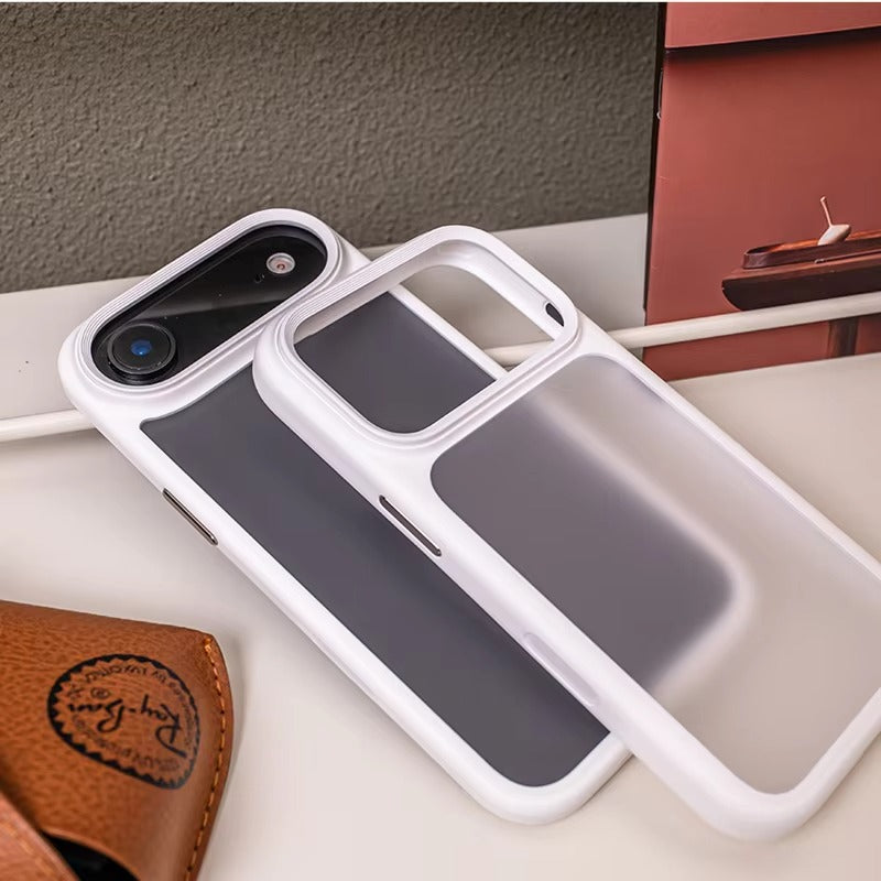 Luxury iPhone Case — MagSafe-Compatible Shockproof Matte Hard Cover with Camera Control Button, Translucent Frosted Anti-Fingerprint Non-Slip Design