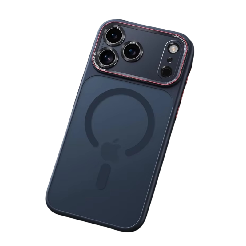 Luxury iPhone Case — MagSafe Magnetic Camera Lens Protector with Shockproof Half-Wrapped PC+TPU Cover, Anti-Fingerprint, Non-Slip, Wireless-Charging Compatible