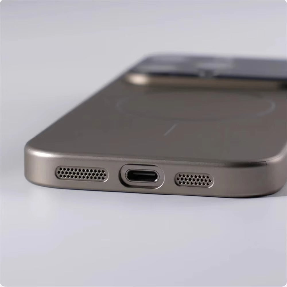 Luxury iPhone Case — MagSafe Matte Magnetic Half-Wrapped PC Cover with Shockproof Protection, Lens Protection, Anti-Fingerprint, Dustproof, Non-Slip Design