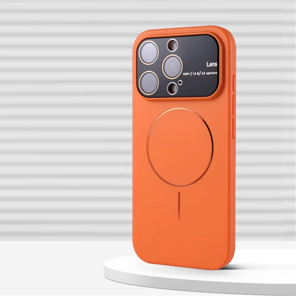 Luxury iPhone Case — MagSafe Matte Magnetic Half-Wrapped PC Cover with Shockproof Protection, Lens Protection, Anti-Fingerprint, Dustproof, Non-Slip Design