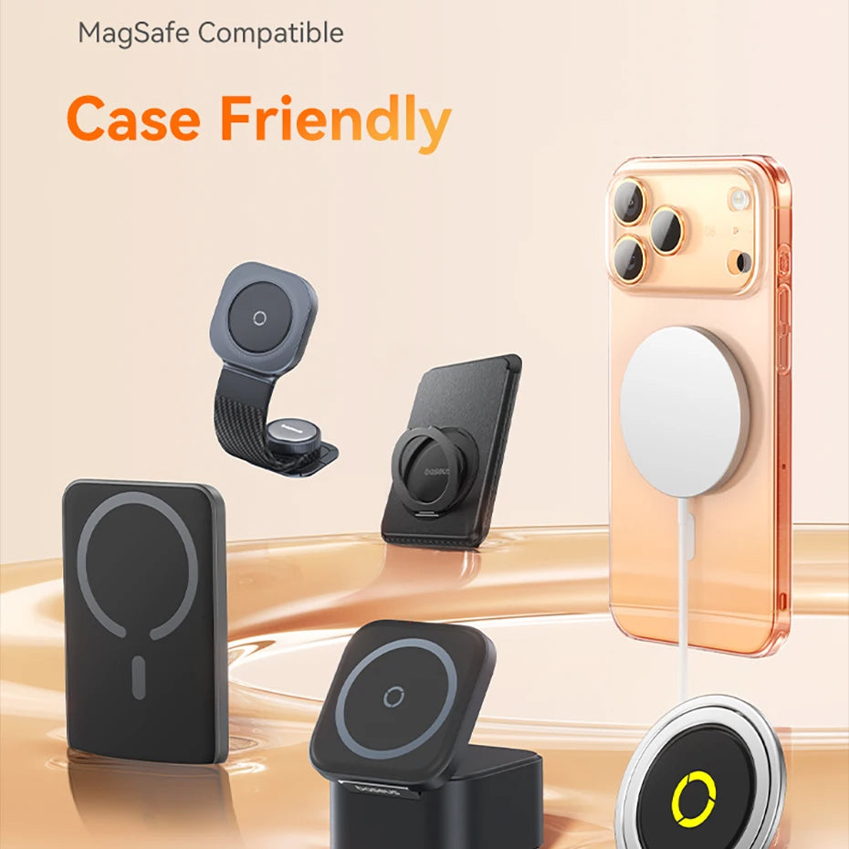 Luxury Magnetic Magsafe iPhone Case — Clear PC & TPU Wireless Charging Cover, Shockproof, Anti-Fingerprint, Half-Wrapped Protection