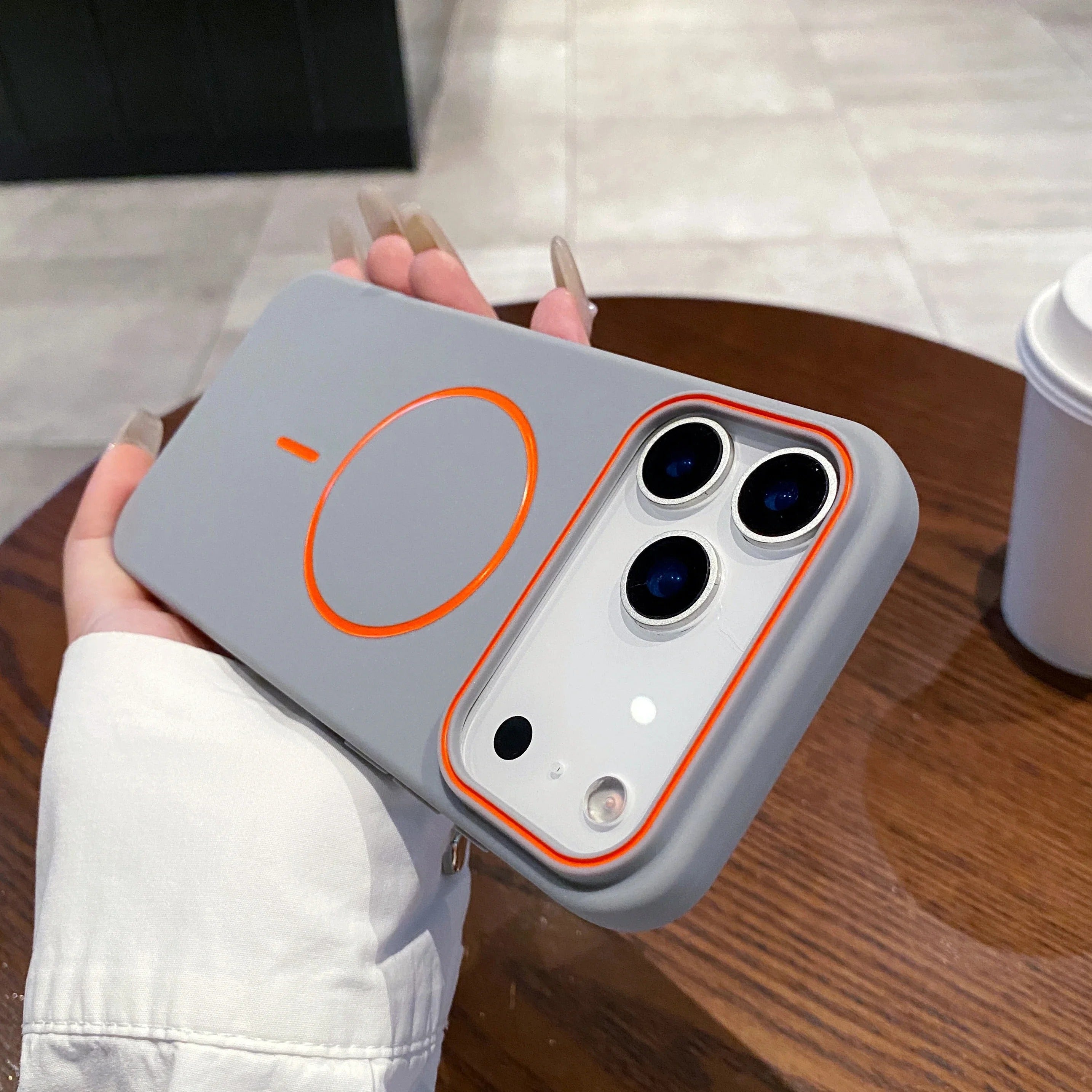 Luxury iPhone Case — Magnetic Matte Soft Shockproof Bumper with Anti-Fingerprint, Non-Slip, Full Coverage and MagSafe Wireless-Charging Compatibility