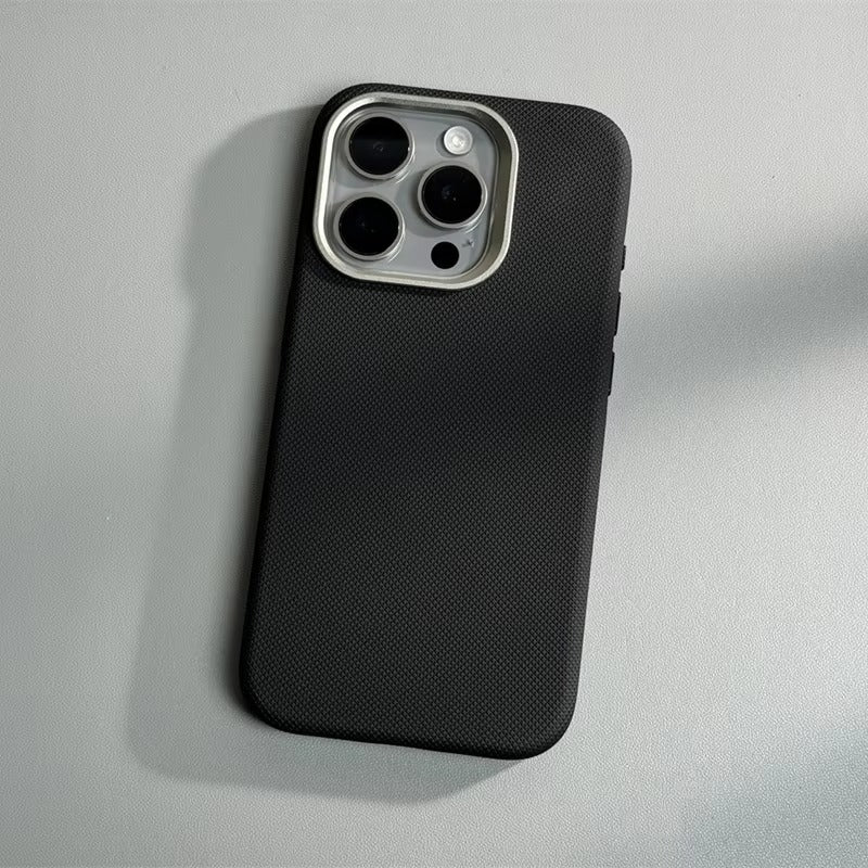 Luxury iPhone Case — MagSafe Magnetic Shockproof Cover with Diamond Texture Leather Design, Anti-Fingerprint Grip and Wireless-Charging Safe Finish