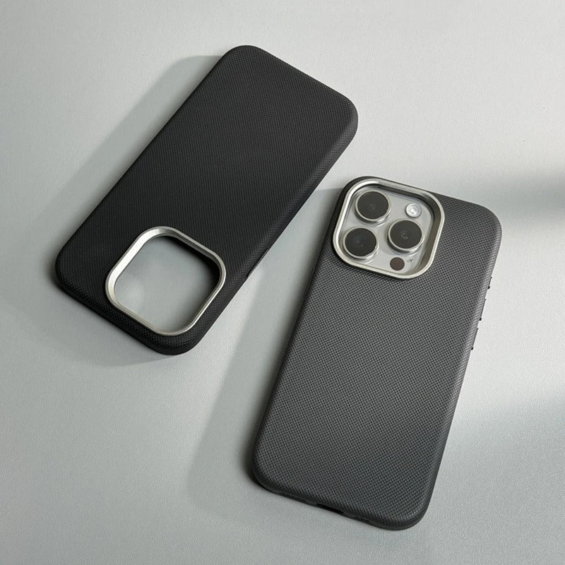 Luxury iPhone Case — MagSafe Magnetic Shockproof Cover with Diamond Texture Leather Design, Anti-Fingerprint Grip and Wireless-Charging Safe Finish