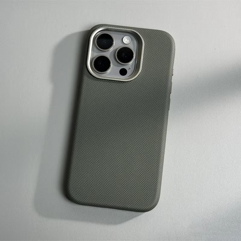 Luxury iPhone Case — MagSafe Magnetic Shockproof Cover with Diamond Texture Leather Design, Anti-Fingerprint Grip and Wireless-Charging Safe Finish