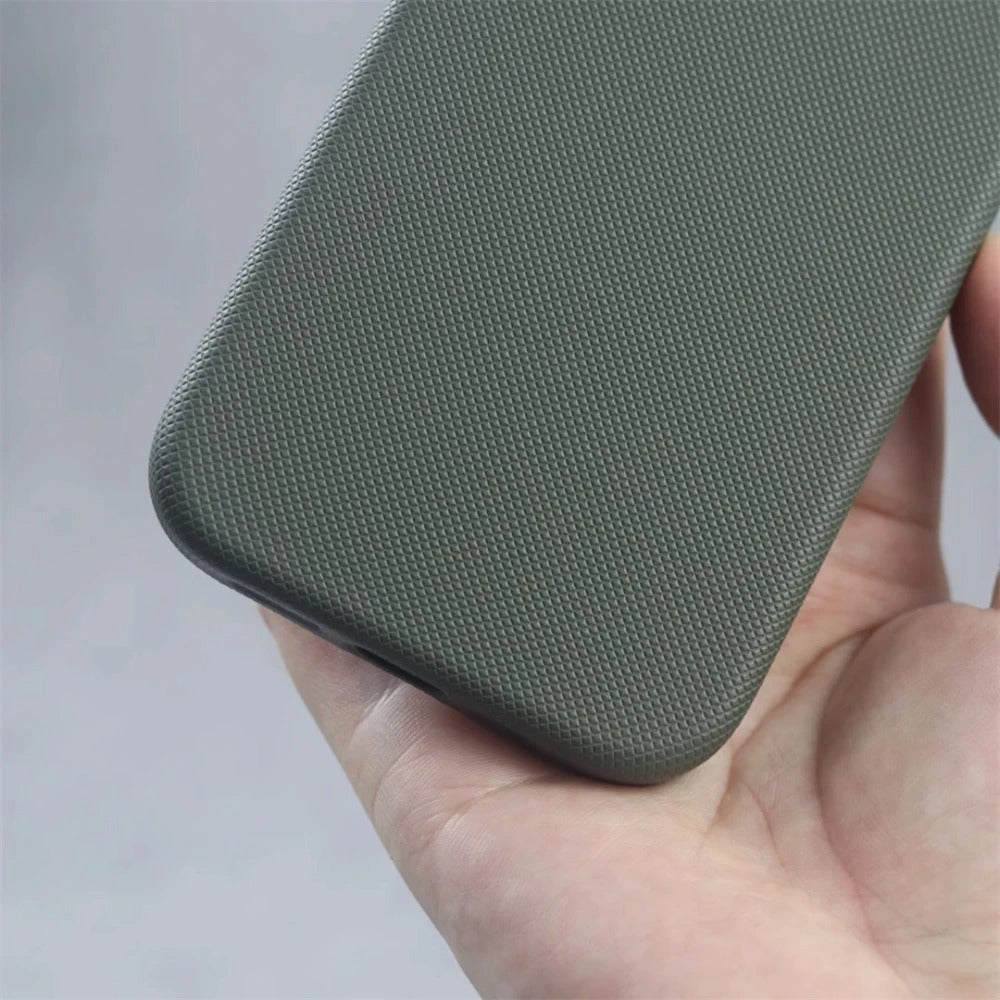 Luxury iPhone Case — MagSafe Magnetic Shockproof Cover with Diamond Texture Leather Design, Anti-Fingerprint Grip and Wireless-Charging Safe Finish