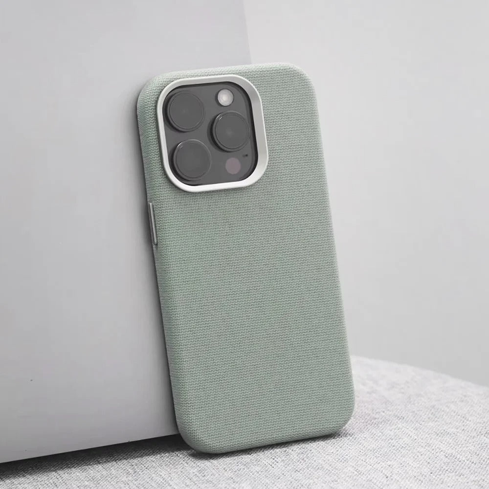 Luxury iPhone Case — MagSafe Magnetic Shockproof Cover with Diamond Texture Leather Design, Anti-Fingerprint Grip and Wireless-Charging Safe Finish