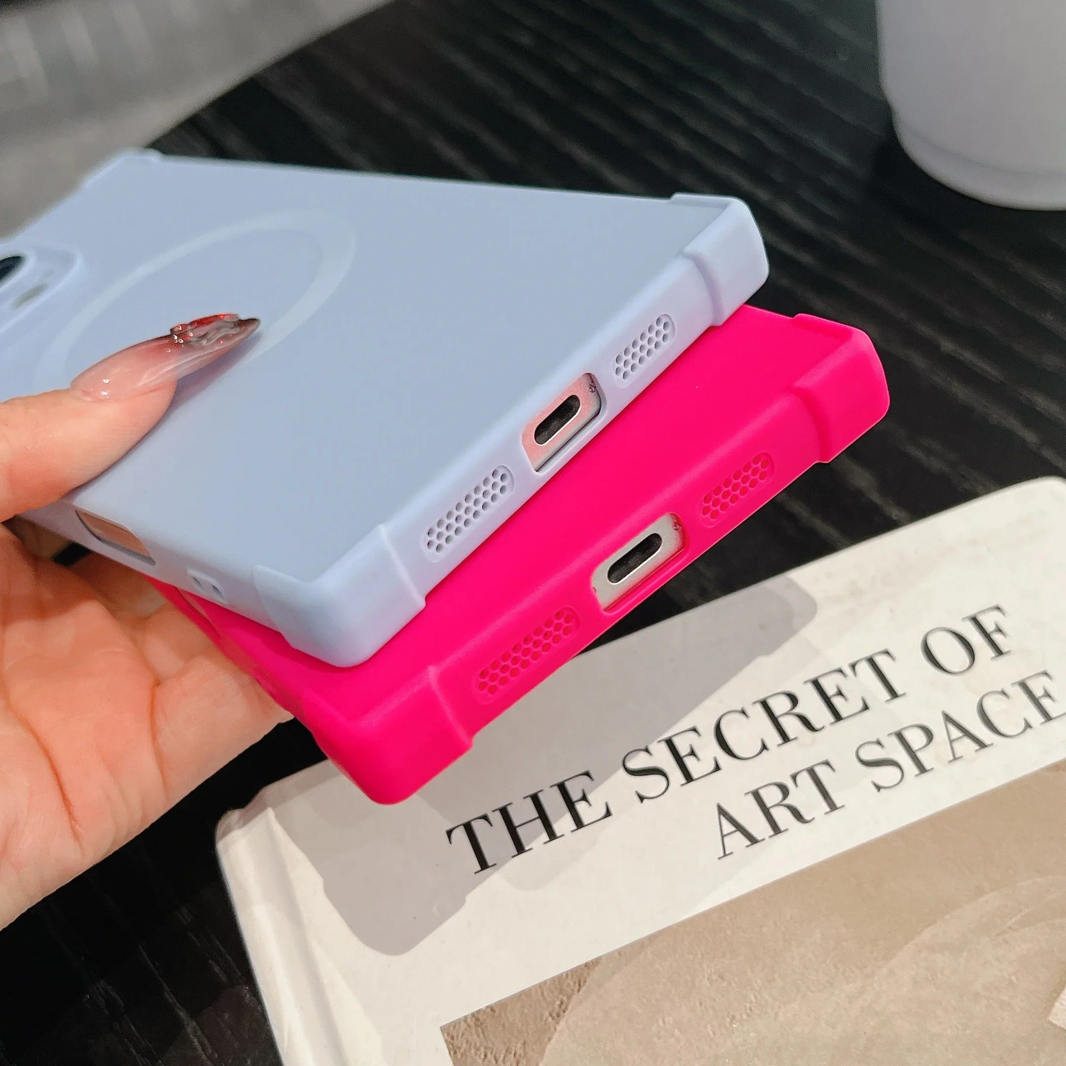 Luxury Magnetic iPhone Case MagSafe Compatible Shockproof Soft Bumper — Matte Anti-Fingerprint Cover, Non-Slip Grip, Wireless Charging Friendly