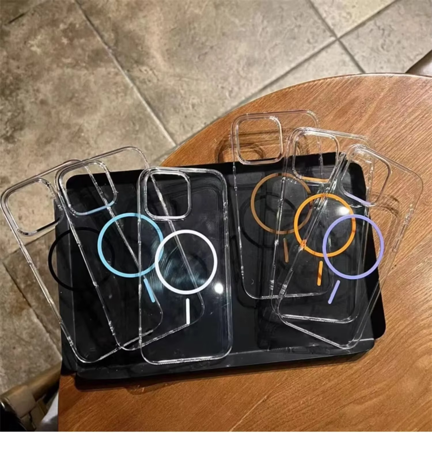 Luxury iPhone Case — Magnetic MagSafe Wireless-Charging Compatible, Shockproof, Anti-Fingerprint, Anti-Scratch, Transparent Half-Wrapped Cover