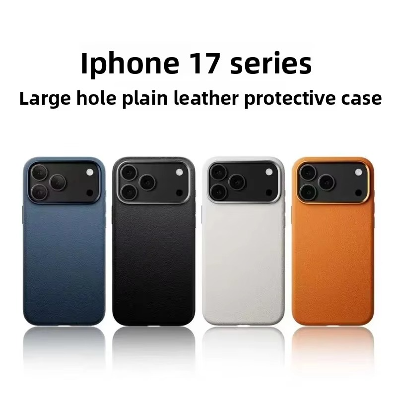 Luxury iPhone Case — Magnetic Wireless-Charging Leather Cover with Metal Camera Protection and Shockproof Anti-Fingerprint Full-Coverage Design