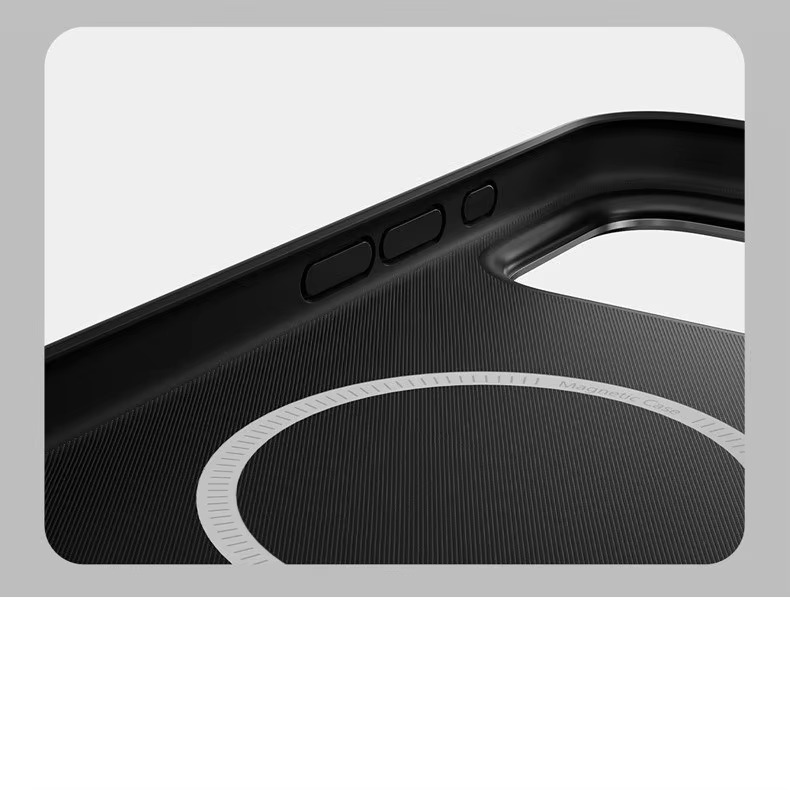 Luxury iPhone Case — Magnetic Wireless-Charging Leather Cover with Metal Camera Protection and Shockproof Anti-Fingerprint Full-Coverage Design