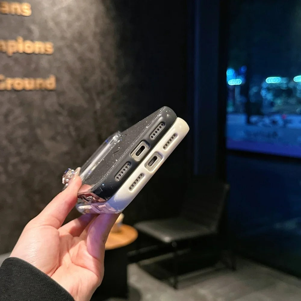 Luxury Magnetic iPhone Case with Glitter Candy Jelly Finish — Shockproof Hard Bumper Cover, Wireless Charging Compatible, Anti-Scratch Design