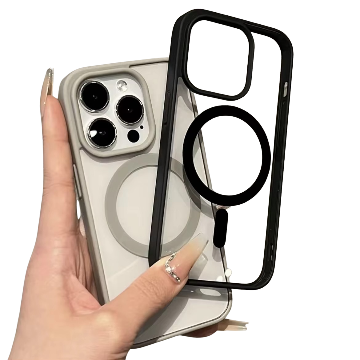 Luxury iPhone Case — MagSafe Magnetic Wireless-Charging Soft Bumper Transparent Cover, Shockproof, Anti-Fingerprint, Full Protection