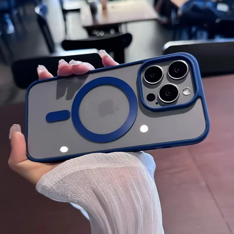 Luxury iPhone Case — MagSafe Magnetic Wireless-Charging Soft Bumper Transparent Cover, Shockproof, Anti-Fingerprint, Full Protection