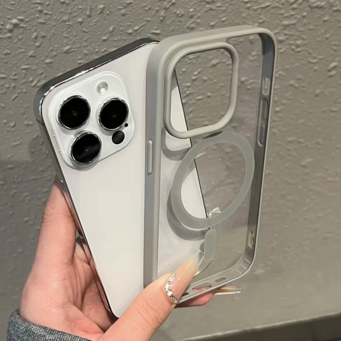 Luxury iPhone Case — MagSafe Magnetic Wireless-Charging Soft Bumper Transparent Cover, Shockproof, Anti-Fingerprint, Full Protection