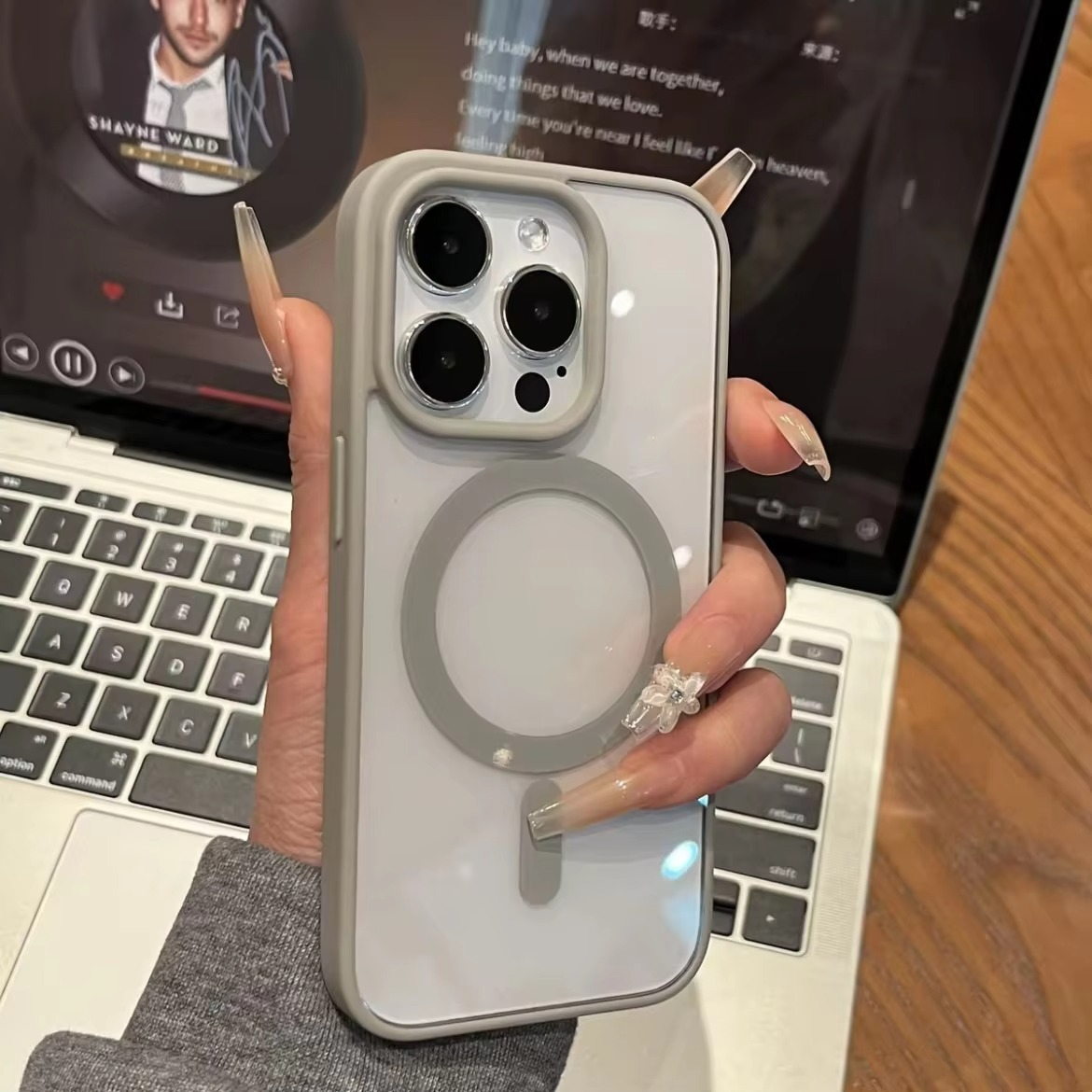 Luxury iPhone Case — MagSafe Magnetic Wireless-Charging Soft Bumper Transparent Cover, Shockproof, Anti-Fingerprint, Full Protection